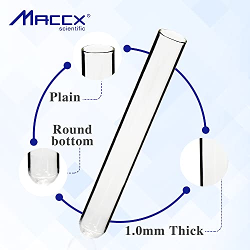 14ml Sturdy Glass Test Tubes, 16x125mm, Pack of 50, Borosilicate Glass Material, TTG014-050 - style: 50pcs of Vol.14ml(16x125mm)