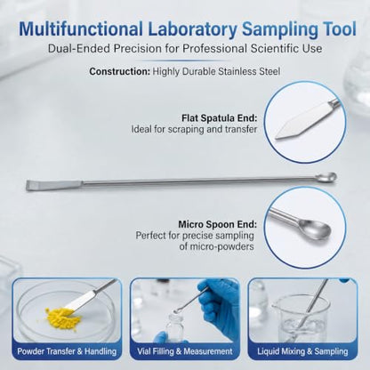 22 Pcs Stainless Steel Micro Scoop Set, Mini Lab Spatula