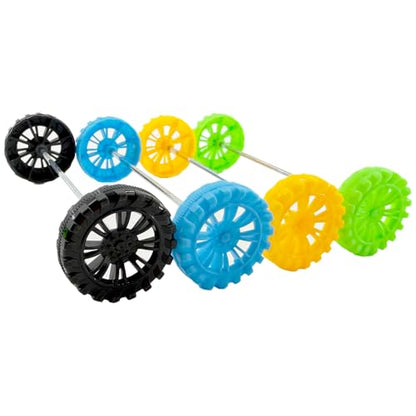 40PCS Toy Wheel 2mm Dia Shaft Plastic Wheel with 20PCS Metal Shaft Axles for RC Car Truck Robot Boat Helicopter DIY Model Toy Building Parts (2x30mm) - style: 2x30mm