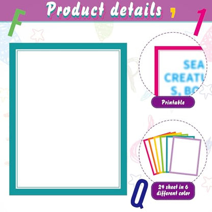 PerKoop 36 Sheets Science Fair Board Poster Boards Supplies 24 Self Adhesive Presentation Subtitles 4 Science Fair Project Titles 8 Personalized Letter Sticker for Classroom(Neon Color) - color: Neon Color