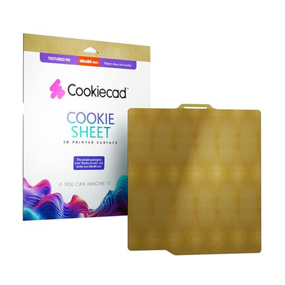 Cookiecad Cookie Sheet - Holographic 3D Printer Build Plate - Double Sided Reflective 3D Printer Bed, Flexible Spring Steel 3D Printer Platform (PEI, 235x235) - size: 235x235, style: PEI
