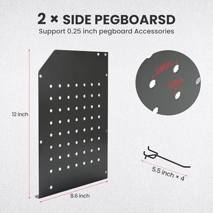 TRZZ 2-in-1 Power Tool Organizer Wall Mount, 3-Layer Tool Rack, Black - color: Black, size: 3-Layer (2-IN-1) without Charging Station