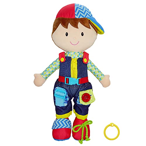 June Garden 15" Lucas Montessori Learn-to-Dress Plush Doll - color: Lucas