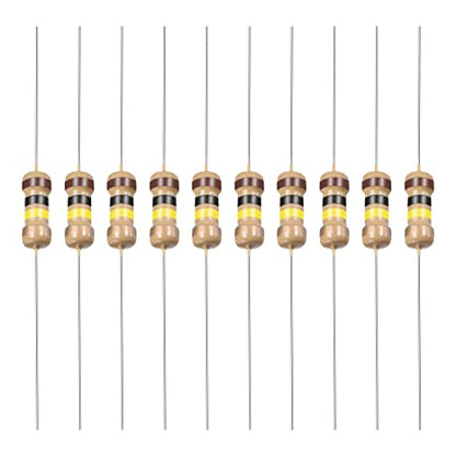 YOKIVE 100 PCS Carbon Film Resistors, 1/4W 100K Ohm 5% Tolerances Resistor, Good for DIY Electronic Projects (4 Color Band, 1.77x0.09-Inch)