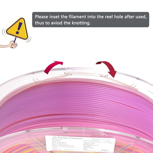 iSANMATE Rapid Translucent PLA Filament 1.75mm, Multicolor Rainbow PLA, Dimensional Accuracy ±0.02mm, 1kg Spool-Autumn Pumpkin - color: B- Clear-autumn Pumpkin