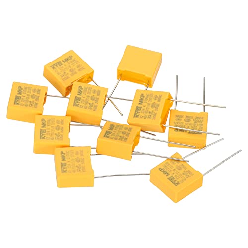 PATIKIL Safety Capacitors, 10 Pack 0.22uF AC 310V 10mm Pin Pitch 13x12x6mm Polypropylene Film Capacitor Assortment Kit for DIY Electronic Products - style: 0.22 uF