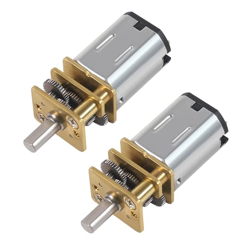 2Pcs DC 12V 30RPM Gear Motor Full Metal Geared Mini Micro Gear with Gearwheel 30RPM N20 Speed Reduction Motor for DIY RC Toys Robort Smart Car Motor