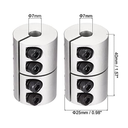 uxcell 7mm to 7mm Shaft Coupling 25mmx40mm Coupler Aluminum Alloy Joint Motor for 3D Printer CNC Machine DIY Encoder - size: 7mm x 7mm
