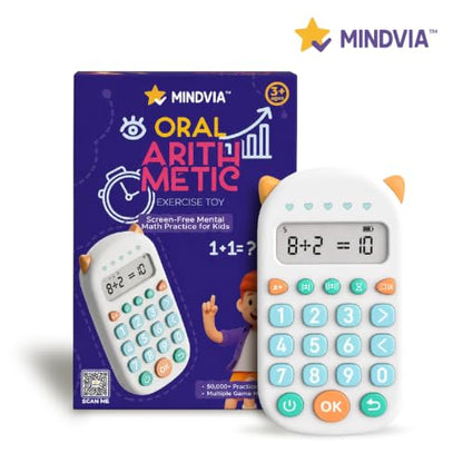 Interactive Math Learning Toy for Kids Ages 4+ with Companion Web App Fun Screen Free Mental Math Practice Addition and Subtraction Games.
