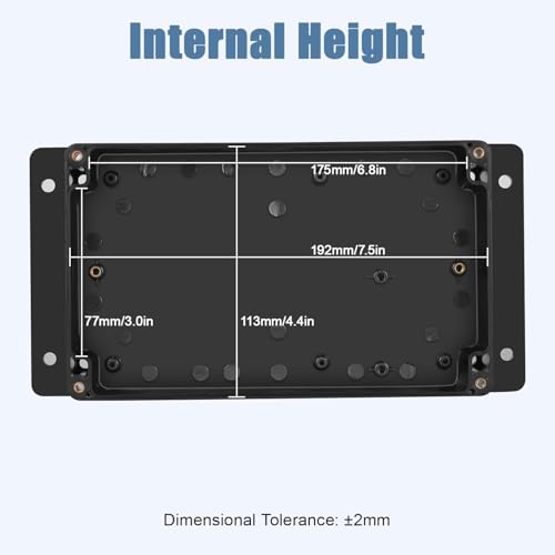 Junction Box with Clear Cover IP65 Waterproof ABS Plastic Universal Project Box with Fixed Ear, Black 7.8"x 4.7"x 2.9"(200x120x75mm)(Pack of 2) - color: 2 packs, size: 7.8"x 4.7"x 2.9"