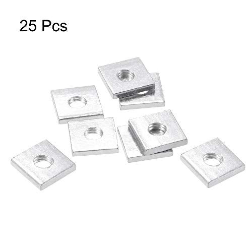 uxcell Square Nuts, M5x12mmx2mm Zinc-Plated Metric Coarse Thread Assortment Kit, 25 Pcs - size: M5x12mmx2mm