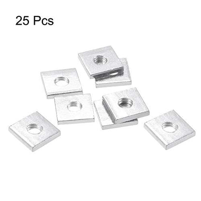 uxcell Square Nuts, M5x12mmx2mm Zinc-Plated Metric Coarse Thread Assortment Kit, 25 Pcs - size: M5x12mmx2mm