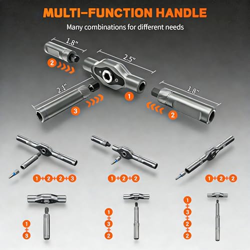 2026 New 24 in 1 Magnetic Ratchet Screwdriver Set, DIY Screwdriver Set with Detachable Handle, Portable Compact Repair Tool Kit for Furniture Laptop Electronicsv Bicycle - size: 24 in 1 Screwdriver Set