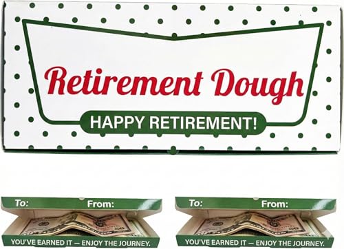 Retirement Money Box for Cash Gift - Funny Dough Gifting Card Holder for Coworker Farewell Party - 350g Cardboard Envelopes Alternative (2 Pack Retirement Dough01) - color: 2 Pack Retirement Dough01