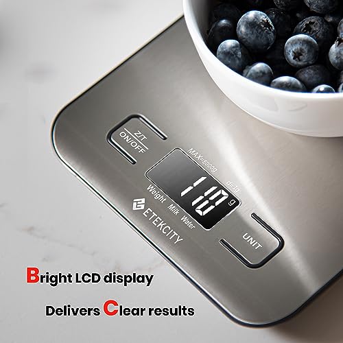 Etekcity Food Kitchen Scale, Digital Grams and Ounces, 11lb - color: Stainless Steel