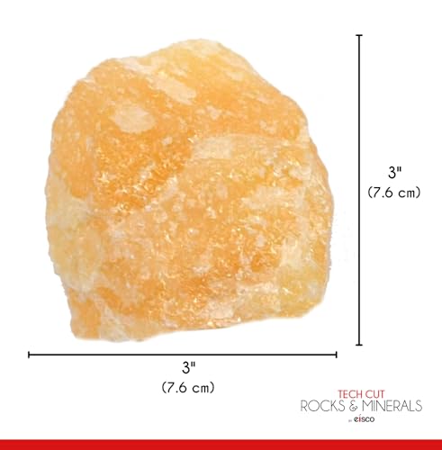 Raw Calcite, Mineral Specimen - Hand Sample - Approx. 3" - Geologist Selected & Hand Processed - Great for Science Classrooms - Eisco Labs