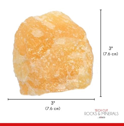 Raw Calcite, Mineral Specimen - Hand Sample - Approx. 3" - Geologist Selected & Hand Processed - Great for Science Classrooms - Eisco Labs
