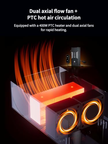 Creality Filament Storage Box 10KG, Max 70℃ Temperature, 3D Filament Dryer with Magnetic Closure, Moisture-Proof & Damp-Proof, Large Capacity Rack & Resin Sealed Dust Cover, Easy Access - style: Filament Storage Box 10kg Capacity(Heating)