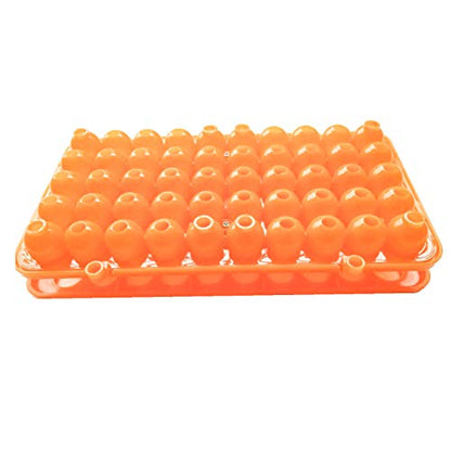 MUHWA Plastic Test Tube Rack with Silicone Pad Tubes 50 Positions 18 mm Centrifuge Tube Racks (Orange) - color: Orange