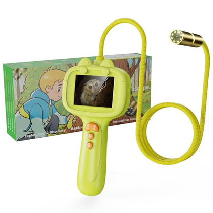 Borescope Camera Toy with Light for Kids, Waterproof STEM Explorer Scope, Fun Science Toy for Outdoor Nature, Perfect Birthday for Boys & Girls 4 5 6 7 8 9 10 Years Old