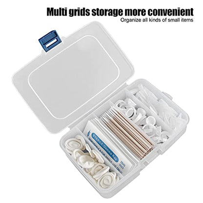 Yosoo Organizer Box, 5 Grids Clear Visible Plastic Accessories Compartment Transparent Container Dividers Craft Case with Adjustable for Beads Art DIY Crafts Jewelry Fishing Tackles Bead Storage