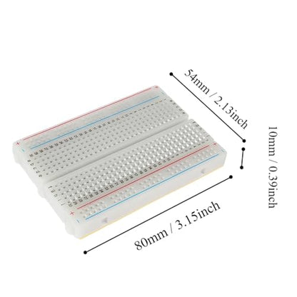 65PCS Breadboard Jumper Wires Kit + Breadboards 830 Tie Points + 140pcs Connecting Line Cables for Arduino Prototyping Circuit DIY Electronic Project - color: 400Tie-Breadboard-JpWire-65pcs-LCable140pcs