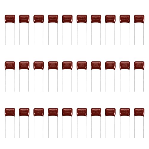 MECCANIXITY 30 Pcs Metallized Polypropylene Film Capacitors 333J 0.033UF - size: 333J 0.033UF