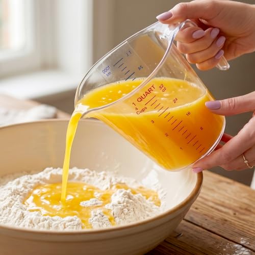 Amazing Abby - Melissa - Plastic Measuring Cups (4-Piece Set), Food-Grade Measuring Jugs, 1/2/4/8-Cup Capacity, Unbreakable, Stackable, Dishwasher-Safe, Great for Oil, Vinegar, Flour, and More - style: 4-Piece Set (1/2/4/8-Cup)