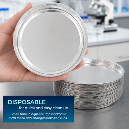 Aluminum Sample Pans for Moisture Analyzer, 90mm Disposable Dish, 50 Pack