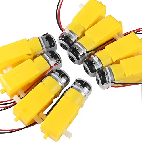 8PCS DC Electric Gear Motor TT DC 3V-6V Prewired Gear Motor Dual Shaft Intelligent Car Chassis with 2Pin Male Connector Wire 1:48 for Arduino Smart RC Car Robot Toys DIY Kit - size: 8pcs, style: TT Motor with Wire