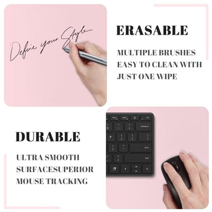 Dry Erase Desk Mat, Erasable Writing White Board for Making Plans - color: Pink