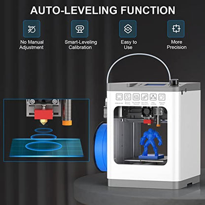 TINA2 3D Printer, HEPHI3D Mini 3D Printers for Beginners Fully Assembled - color: Grey