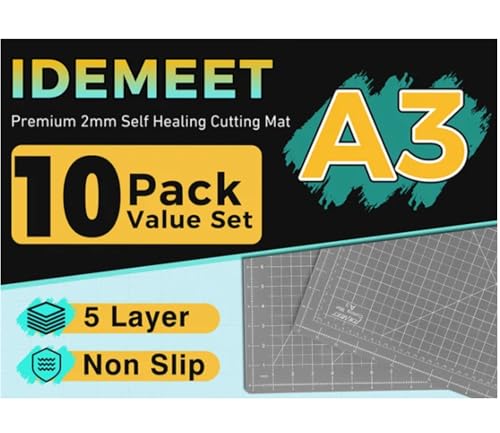 Premium 10pcs Self Healing Cutting Mat 18''x12'', Cutting Mat for Quilting - color: Anthracite Gray, size: 17.8''x11.9''(10 Pack)