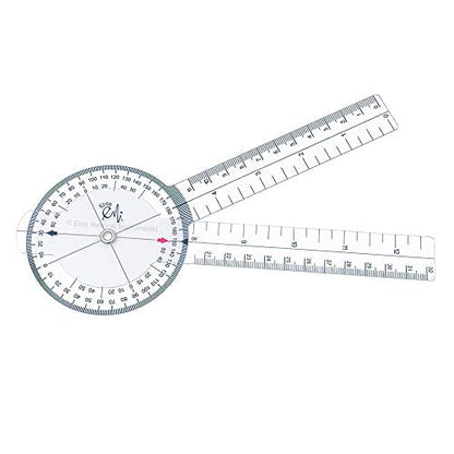 Elite Medical Instruments USA 12" & 8" Goniometer Set - 2 Piece Kit for Physical Therapy, Joint Measurement, and Rehabilitation Model EGM-427