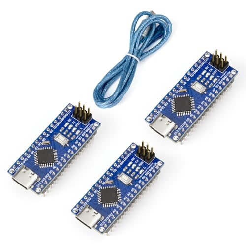 ELEGOO Presoldered Nano Board USB-C with Cable Compatible with Arduino 3PC - size: 3 Pcs Nano with USB-C cable
