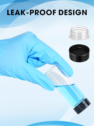 30ml Clear Small Glass Vials with Screw Caps for Essential Oil, 10 Pcs - size: 30ml-10pcs