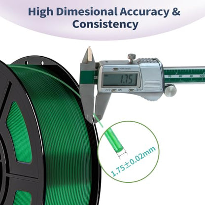 IEMAI High Speed PETG Filament 1.75mm, 500mm/s, 1kg, Transparent Green - color: Transparent Green