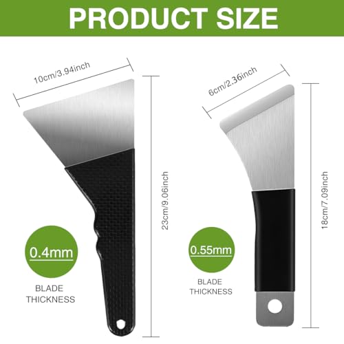 3D Printer Removal Tool Kit, 7 Precision Scrapers for Large, Medium & Small Model Removal, Stainless Steel & Plastic Razor Scrapers with 10 Extra Blades, 3D Printer Accessories Gift