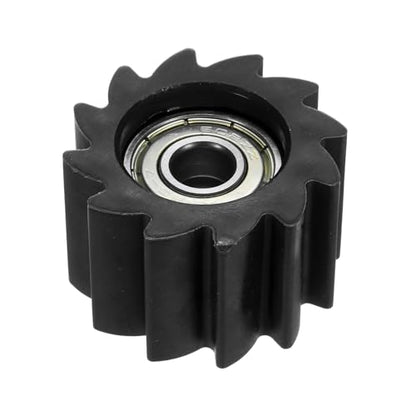 PATIKIL 8mm Serrated Shaped Roller Pulley Tensioner Chain Roller Mini Black - color: Black