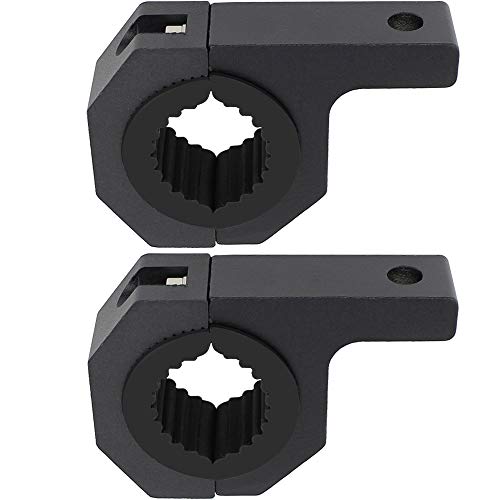 Universal Bull Bar Clamp Mounting Kit-2PCS Heavy Duty LED Light Bar Brackets for 1.38"/1.5"/1.6"/1.97" Tubes, Fits Roof Roll Cage, Bumper, Off-Road Driving Lights - size: 2pcs Standard