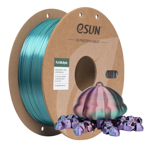 eSUN Silk PLA 3D Printer Filament 1.75mm,Copper Purple Green Triple Color - color: Copper Purple Green