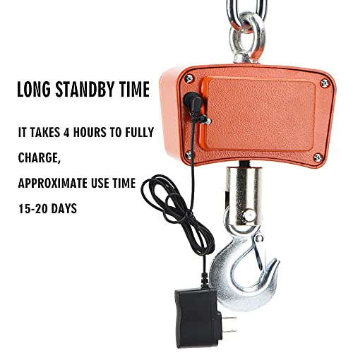 Digital Hanging Scale Industrial Crane Scale with Precision Sensor Suitable for Farm Weighing (500kg/1100lb)