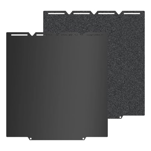 270×270mm Double-Sided PEI Build Plate for Snapmaker U1, Black Smooth & Textured Flexible Spring Steel Plate, PLA PLA+ TPU Low Temp Printing Bed - size: 270x270mm