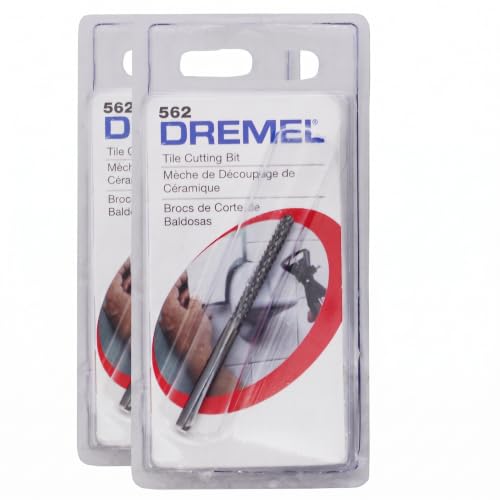 Dremel 562 Tile Cutting Bit, 1/8" (Pack of 2) - size: 1 Count (Pack of 2), style: Cylinder