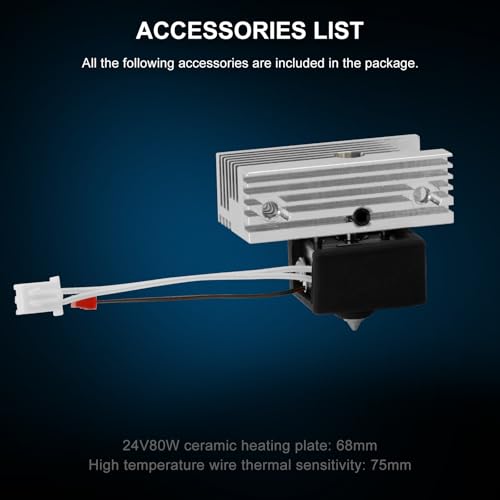 Sprite Extruder Upgrade Heater Block Hotend Kit for Creality Ender-3 S1/Ender-3 S1 Pro/Ender-3 S1 Plus/CR-10 Smart Pro/Sermoon V1 3D Printer Accessories Heater Block Hotend Replacement Parts