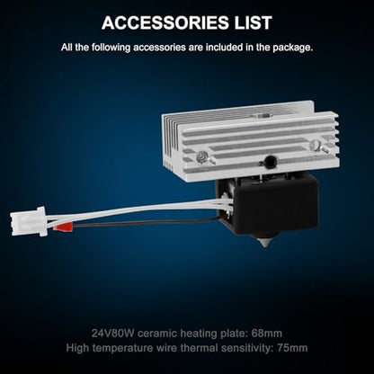 Sprite Extruder Upgrade Heater Block Hotend Kit for Creality Ender-3 S1/Ender-3 S1 Pro/Ender-3 S1 Plus/CR-10 Smart Pro/Sermoon V1 3D Printer Accessories Heater Block Hotend Replacement Parts
