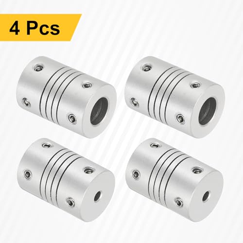 uxcell 4Pcs Flexible Couplings 3mm to 8mm Aluminum Alloy Joint Connector - size: 3mm to 8mm, style: D16 x L23mm