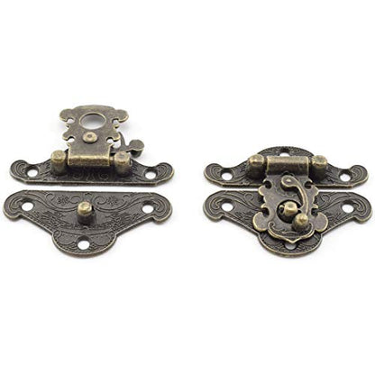 SDTC Tech Retro Design Jewelry Box Hardware Kit (2X Hasp Catch + 4X Hinges) - color: M2B4 KIT