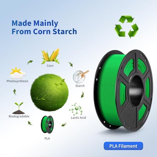 ANYCUBIC PLA Filament 1.75mm Bundle, 3D Printing PLA Filament 1.75mm Dimensional Accuracy +/- 0.02mm, 1KG Reusable Spool (2.2 lbs), 4KG Pink + Purple + Blue + Green - color: 4*1kg Pla (Pink & Purple & Blue & Green)