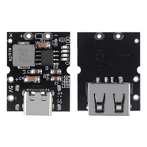 12PCS USB Type-C 5V 2A Boost Converter Lithium Battery Charging Protection Board Step-Up Power Module LED Display DIY Charger (USB Welded) - color: 12PCS Weld